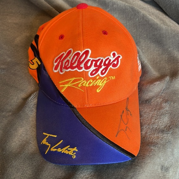 NASCAR - VINTAGE AUTOGRAPHED KELLOGG'S RACING TERRY LABONTE CAP NASCAR HENDRICK - Picture 10 of 13